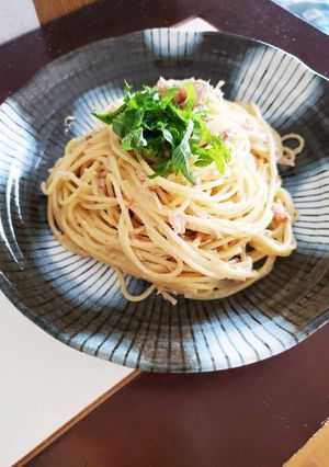 梅ぇ!ツナマヨ簡単和風パスタ-レシピのメイン写真