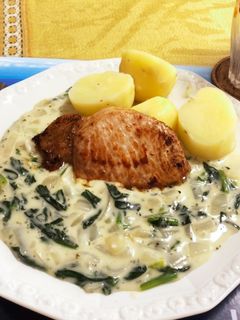 ホワイトソースのポークステーキ-レシピのメイン写真