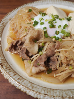 甘さ控えめ!*あっさり肉豆腐の温玉のせ*-レシピのメイン写真