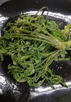 油少な目♬こしあぶらの蕎麦粉炒め-レシピのメイン写真
