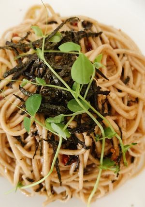 蕎麦で簡単ペペロンチーノ-レシピのメイン写真
