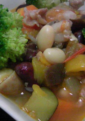 たっぷり夏野菜で☆ポークビーンズ-レシピのメイン写真