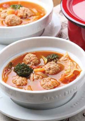 ツナ入り肉団子のトマトスープ-レシピのメイン写真