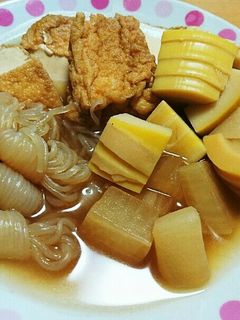 タケノコと厚揚げのめんつゆ煮-レシピのメイン写真