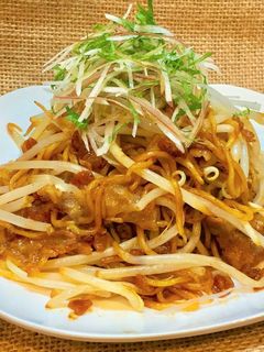 もやし焼きそば~薬味サラダのせ~-レシピのメイン写真