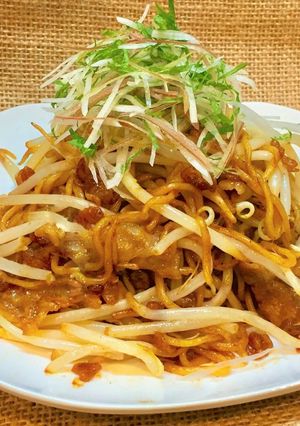 もやし焼きそば~薬味サラダのせ~-レシピのメイン写真
