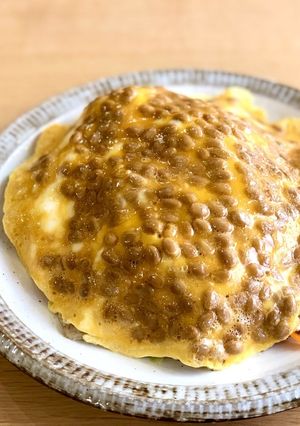 納豆卵オムカレー焼ビーフン-レシピのメイン写真