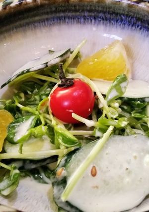 豆苗のごま風味サラダ-レシピのメイン写真