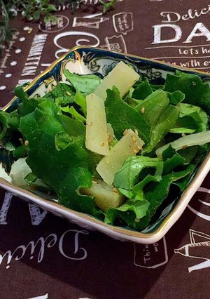 和えるだけ！レタスとたくあんの胡麻和え-レシピのメイン写真