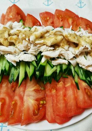 おうち中華♪美味しー！ヘルシー！棒々鶏-レシピのメイン写真