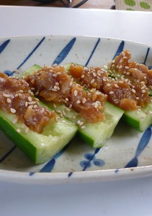 相撲部屋の味☆にんにく味噌でモロキュウ-レシピのメイン写真
