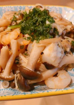 きのことシーフードミックスのおつまみ-レシピのメイン写真