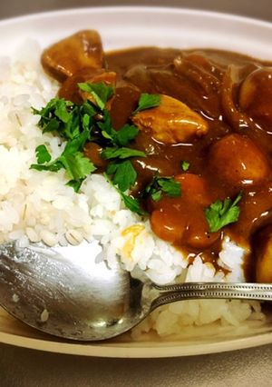新玉ねぎと里芋のチキンカレーライス-レシピのメイン写真