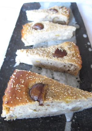 卵・油・乳なし♪甘栗とそば粉の和風ケーキ-レシピのメイン写真