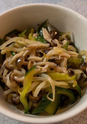 しめじと胡瓜ともやしの超簡単常備菜-レシピのメイン写真