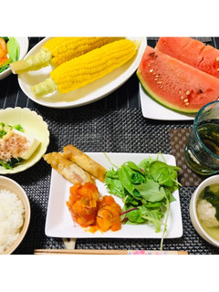 今日の夜ご飯・エビチリメイン肉団子スープ-レシピのメイン写真