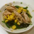 絶品 鶏せせり肉とほうれん草のコーン炒め