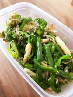 ピーマンとちくわとじゃこの炒め物*常備菜-レシピのメイン写真