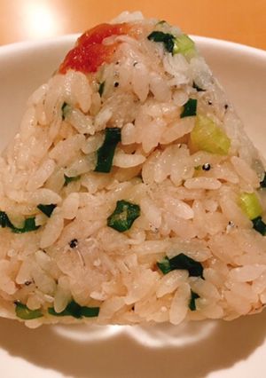 しらすねぎシソ梅！和風だし味おにぎり♡-レシピのメイン写真
