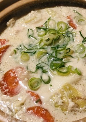 豆乳からつくる●鶏肉と根菜の豆乳鍋-レシピのメイン写真