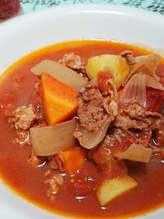 爽やかな✨ビーフ&ポークトマトシチュー-レシピのメイン写真