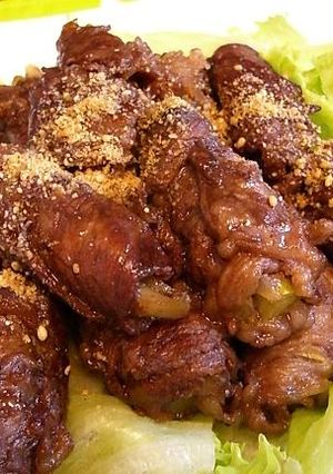 牛肉のアスパラ＋ごぼう巻き-レシピのメイン写真