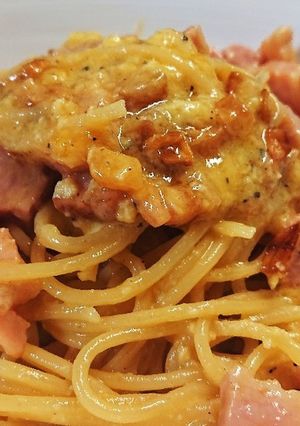 食べ疲れしない！ガーリックカルボナーラ-レシピのメイン写真
