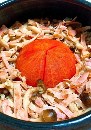 丸ごとトマトのイタリアン風土鍋ご飯-レシピのメイン写真