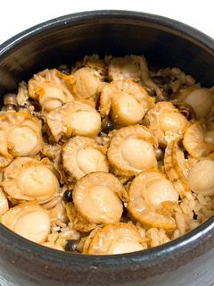 ホタテのバターポン酢土鍋ご飯-レシピのメイン写真
