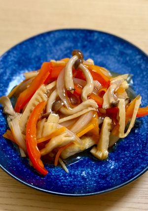 簡単!きのこと野菜の甘酢あんかけ~豆腐~-レシピのメイン写真