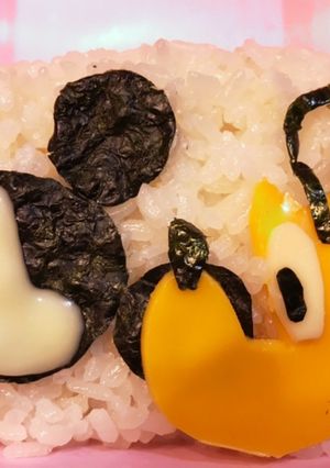 37キャラ弁　ミッキー&プルート-レシピのメイン写真