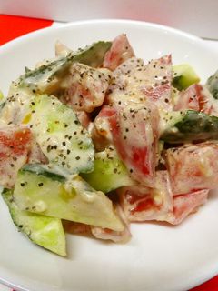 きゅうりとトマトのツナマヨサラダ☆-レシピのメイン写真