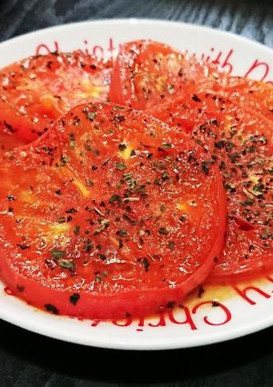 トマトのバジルソテー-レシピのメイン写真