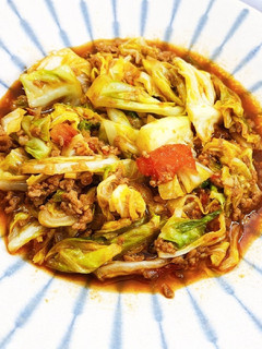 春キャベツとトマトの麻婆炒め-レシピのメイン写真