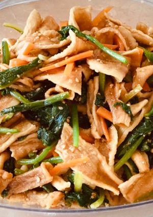 後引く味　切干し大根とレン草の胡麻酢和え-レシピのメイン写真