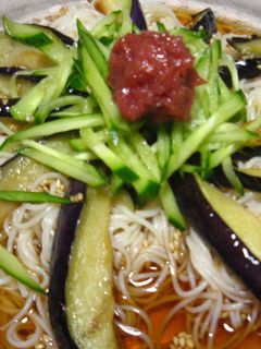 ひと手間でご馳走☆梅ゴマそうめん☆-レシピのメイン写真