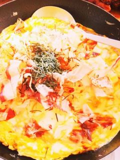 豆腐と卵と、とろけるチーズで鉄板焼き-レシピのメイン写真