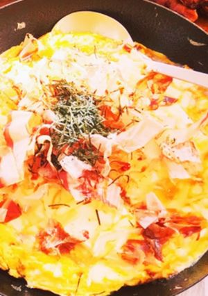 豆腐と卵と、とろけるチーズで鉄板焼き-レシピのメイン写真