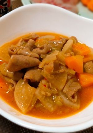 お酒がすすむ！こてっちゃんでもつ煮-レシピのメイン写真