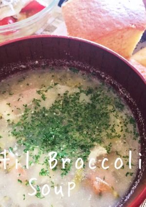 ブロッコリーとレンズ豆のスープ-レシピのメイン写真