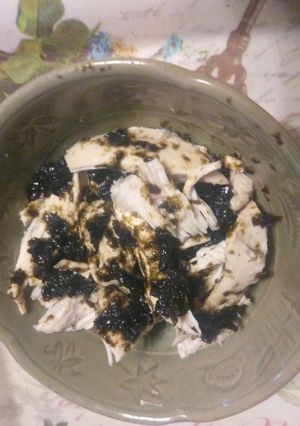 ゆで鶏肉の海苔佃煮和え-レシピのメイン写真