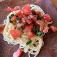 トマトと大葉の冷製パスタ