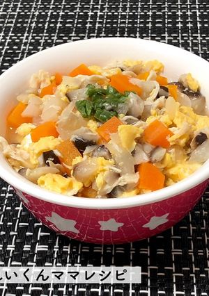 離乳食後期★鶏ささみと野菜たっぷり親子丼-レシピのメイン写真