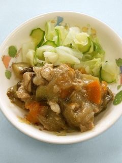 保育園給食★なすと豚肉のみそ炒め-レシピのメイン写真