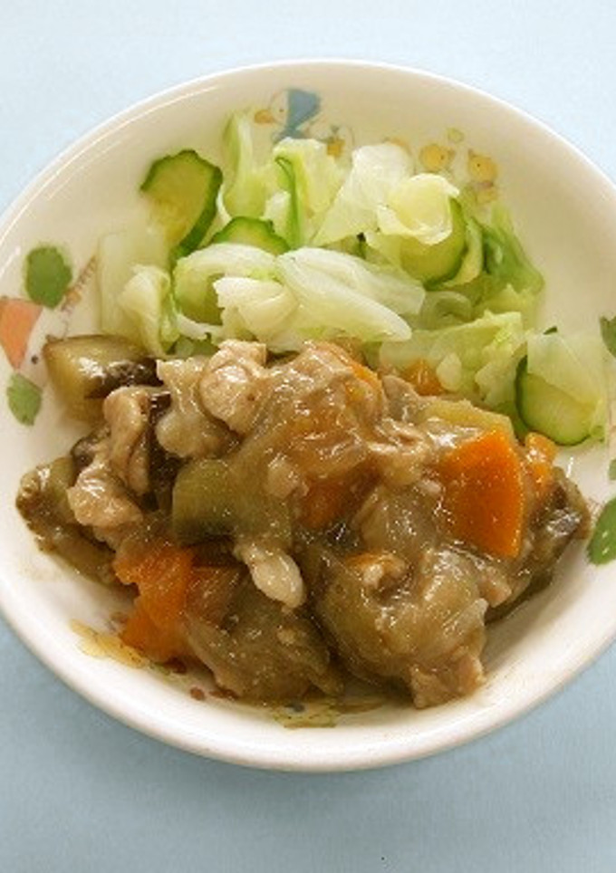 保育園給食★なすと豚肉のみそ炒め-レシピのメイン写真