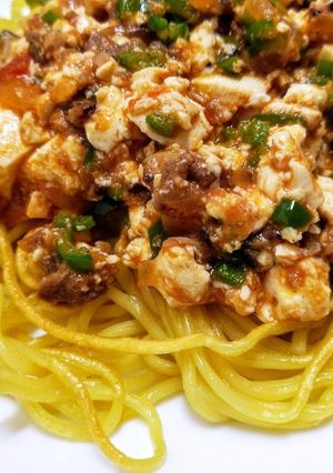 ミートソースで麻婆豆腐風あんかけ焼きそば-レシピのメイン写真