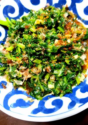 ご飯に合う！大根葉のにんにく醤油炒め-レシピのメイン写真