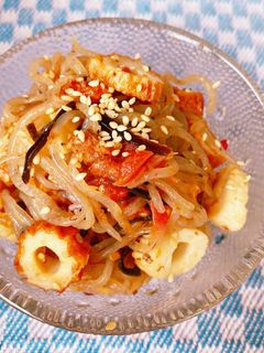 ちくわと糸こんにゃくの梅塩昆布おかか炒め-レシピのメイン写真