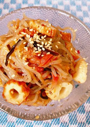 ちくわと糸こんにゃくの梅塩昆布おかか炒め-レシピのメイン写真
