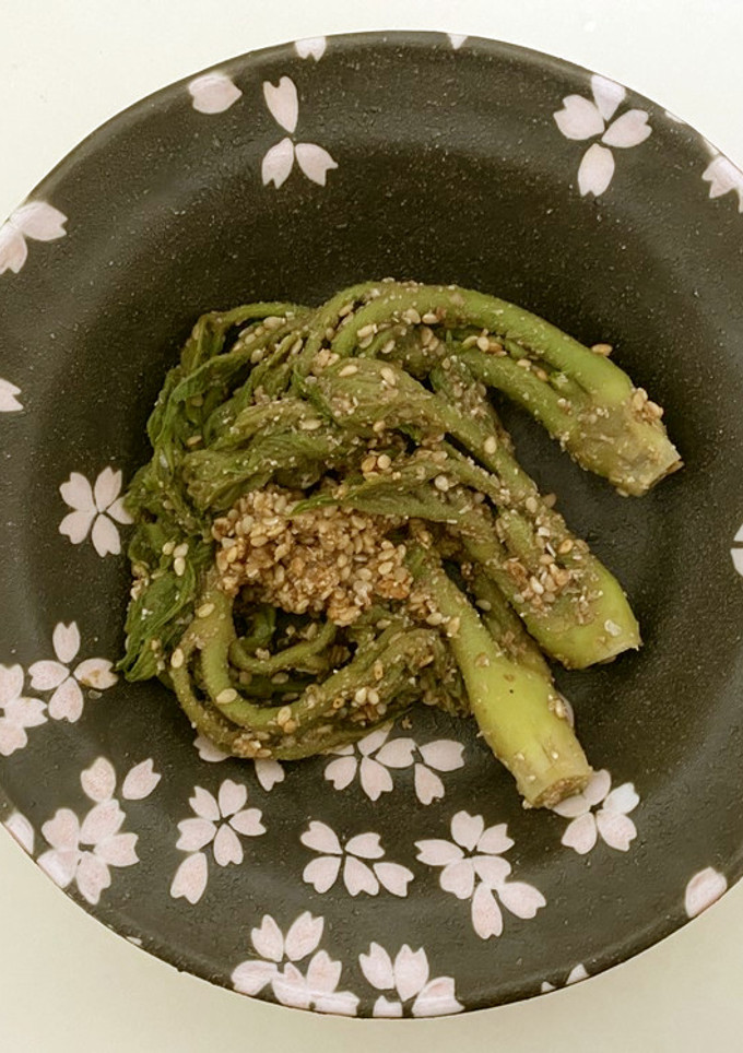 タラノメの下処理＆胡麻味噌和え-レシピのメイン写真